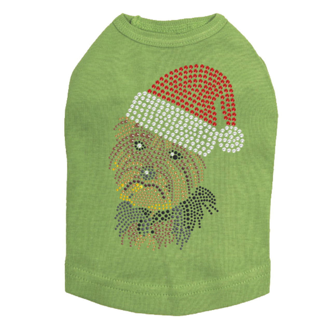 Yorkie Face 1 with Santa Hat - Dog Tank