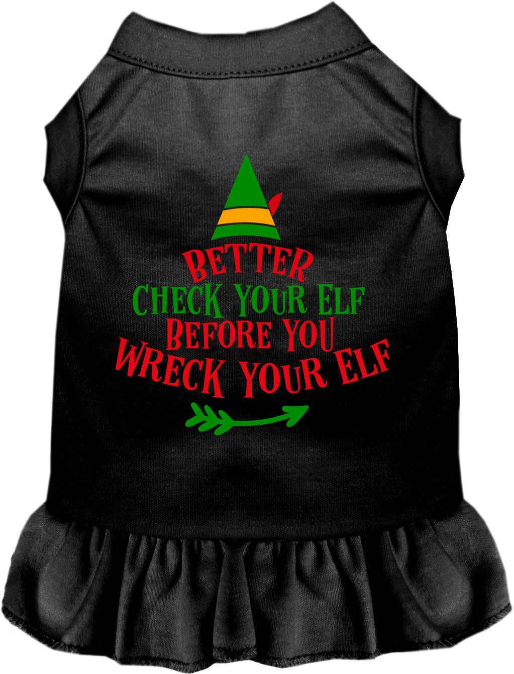 As You Wish Apparel – Check Your Elf Christmas Pet Dress