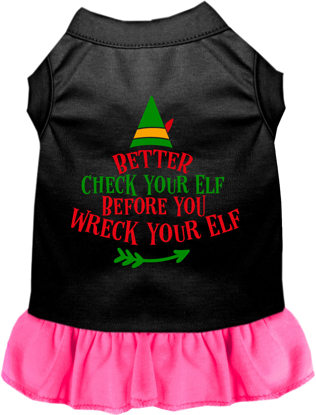 As You Wish Apparel – Check Your Elf Christmas Pet Dress