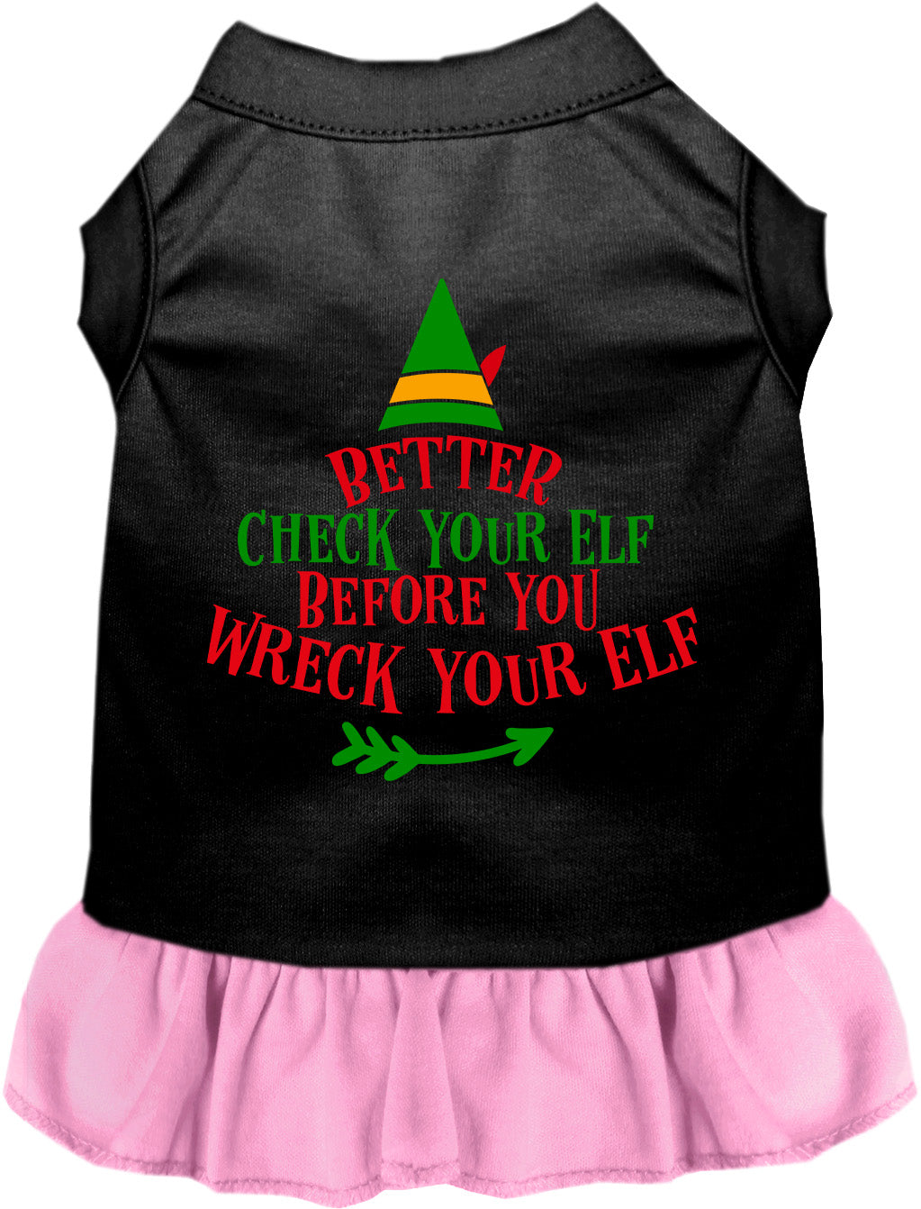 As You Wish Apparel – Check Your Elf Christmas Pet Dress