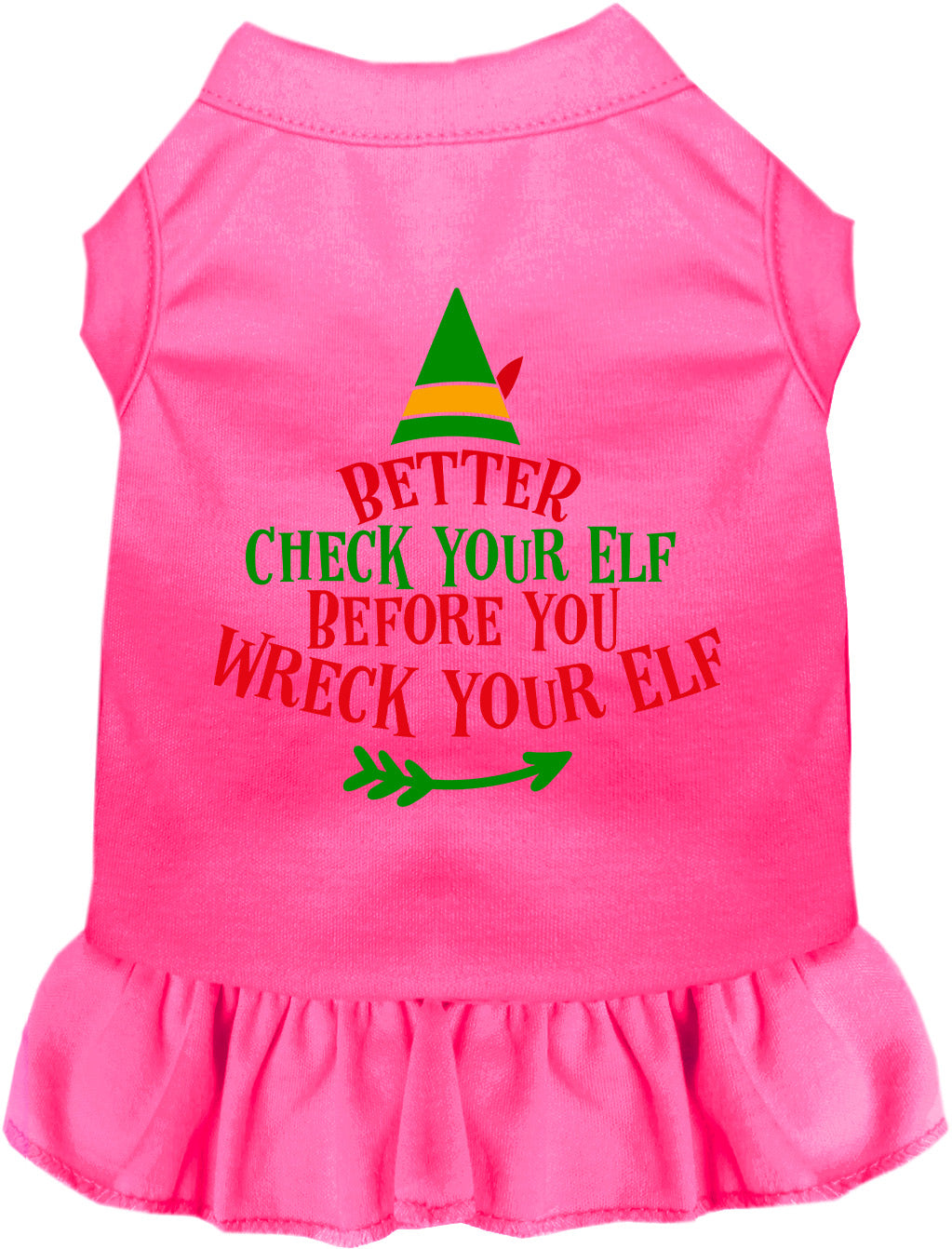 As You Wish Apparel – Check Your Elf Christmas Pet Dress