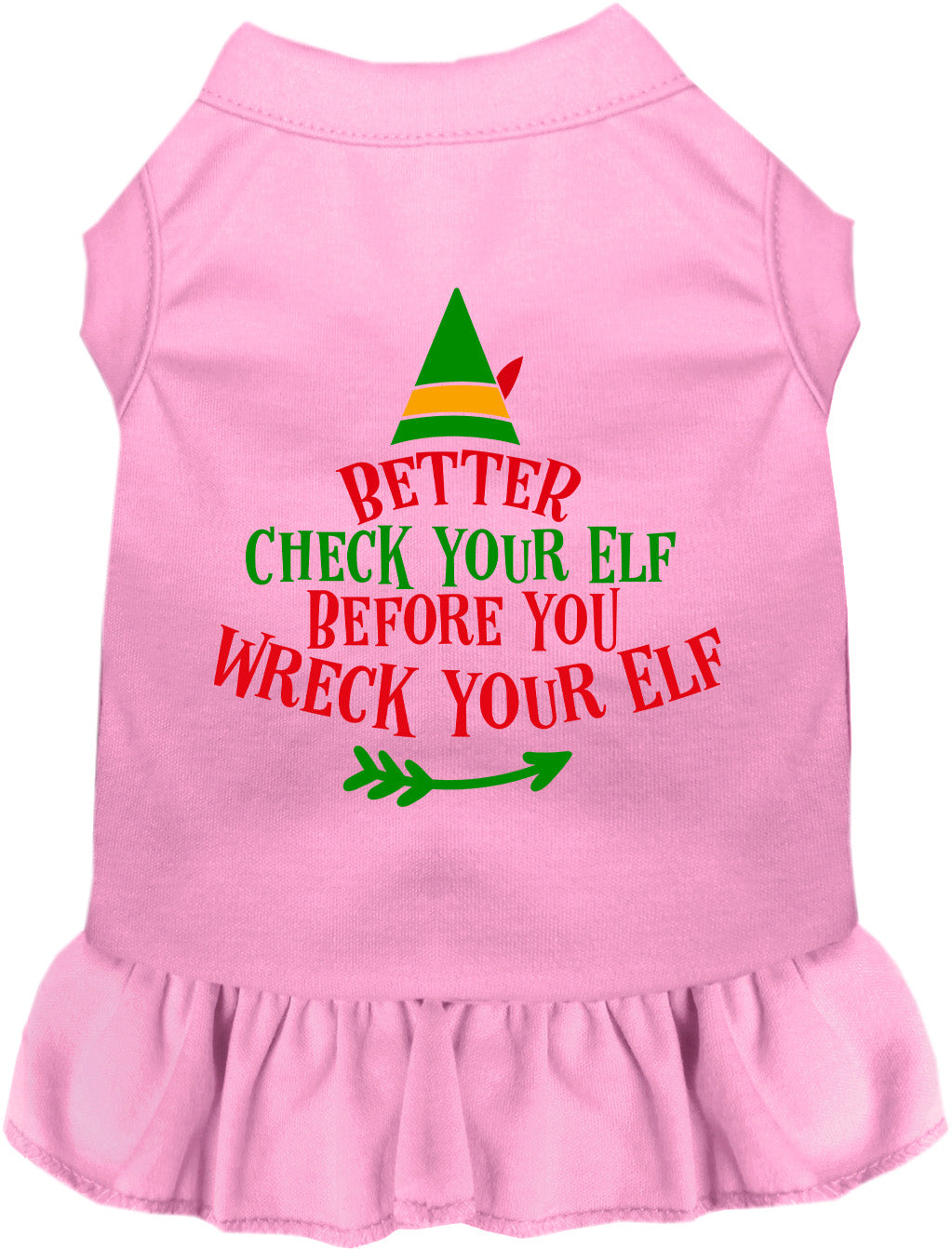 As You Wish Apparel – Check Your Elf Christmas Pet Dress