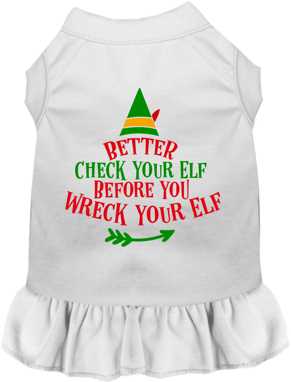 As You Wish Apparel – Check Your Elf Christmas Pet Dress