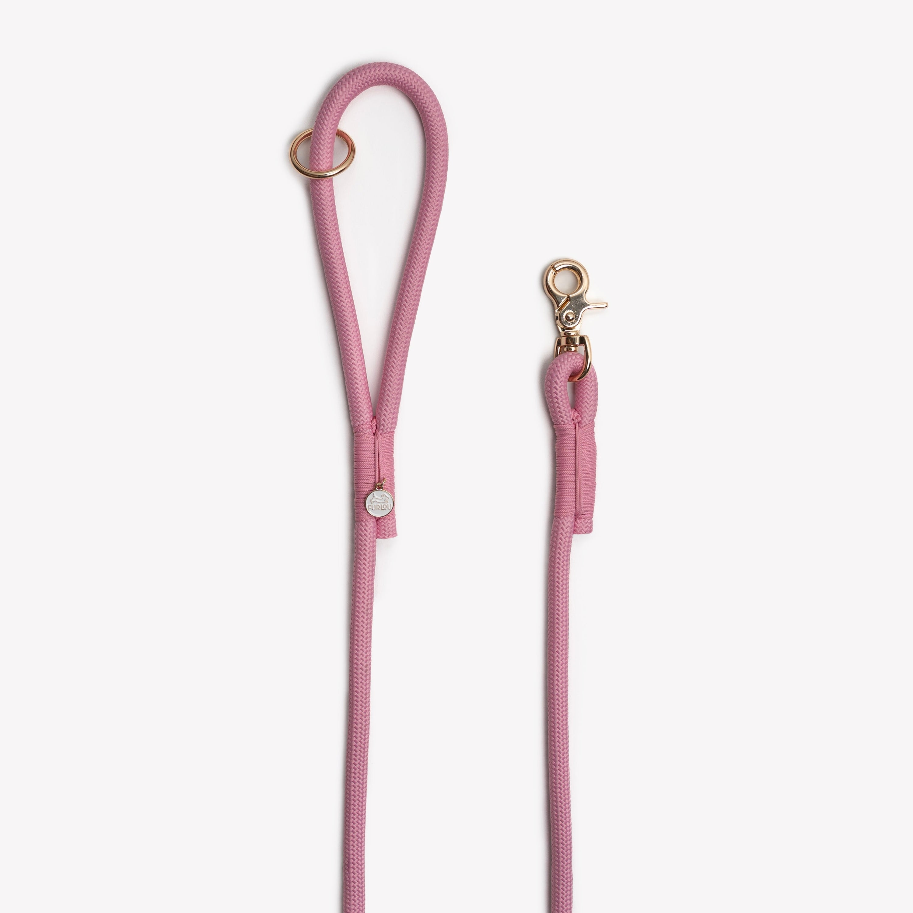 Pink - Braided Rope Leash - HT Animal Supply