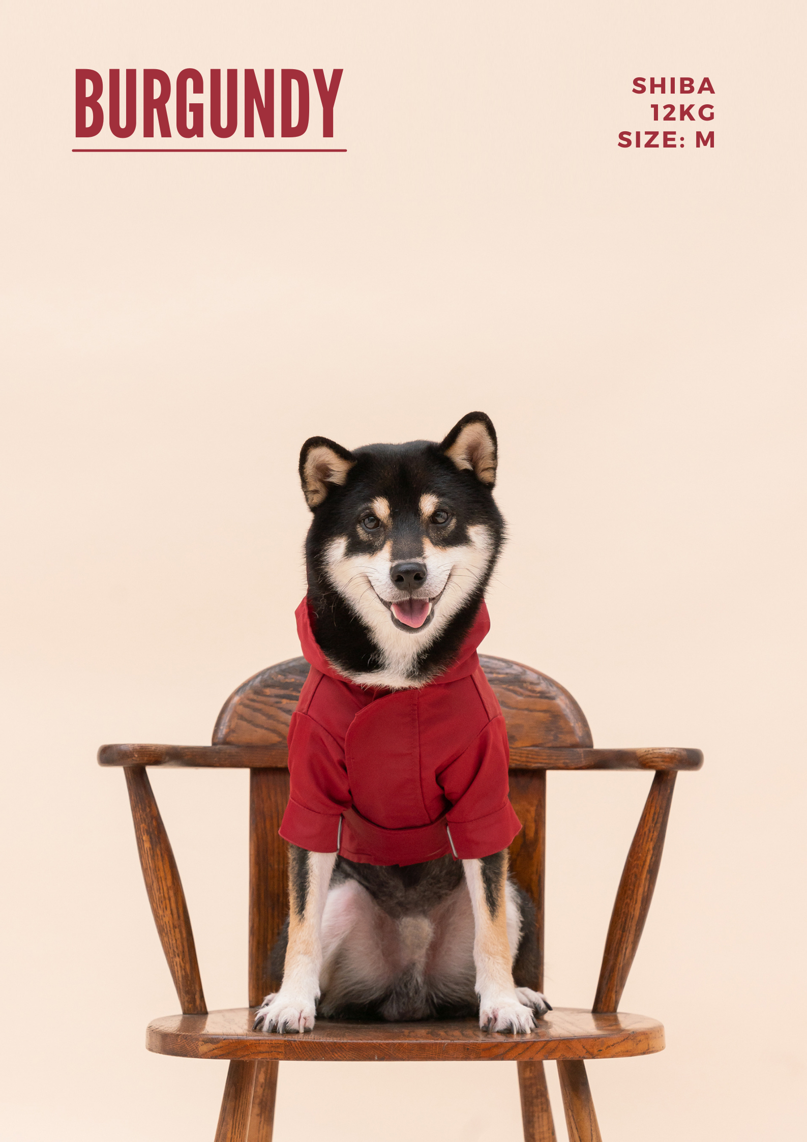Tribeca Adjustable Velcro Raincoat-Burgundy