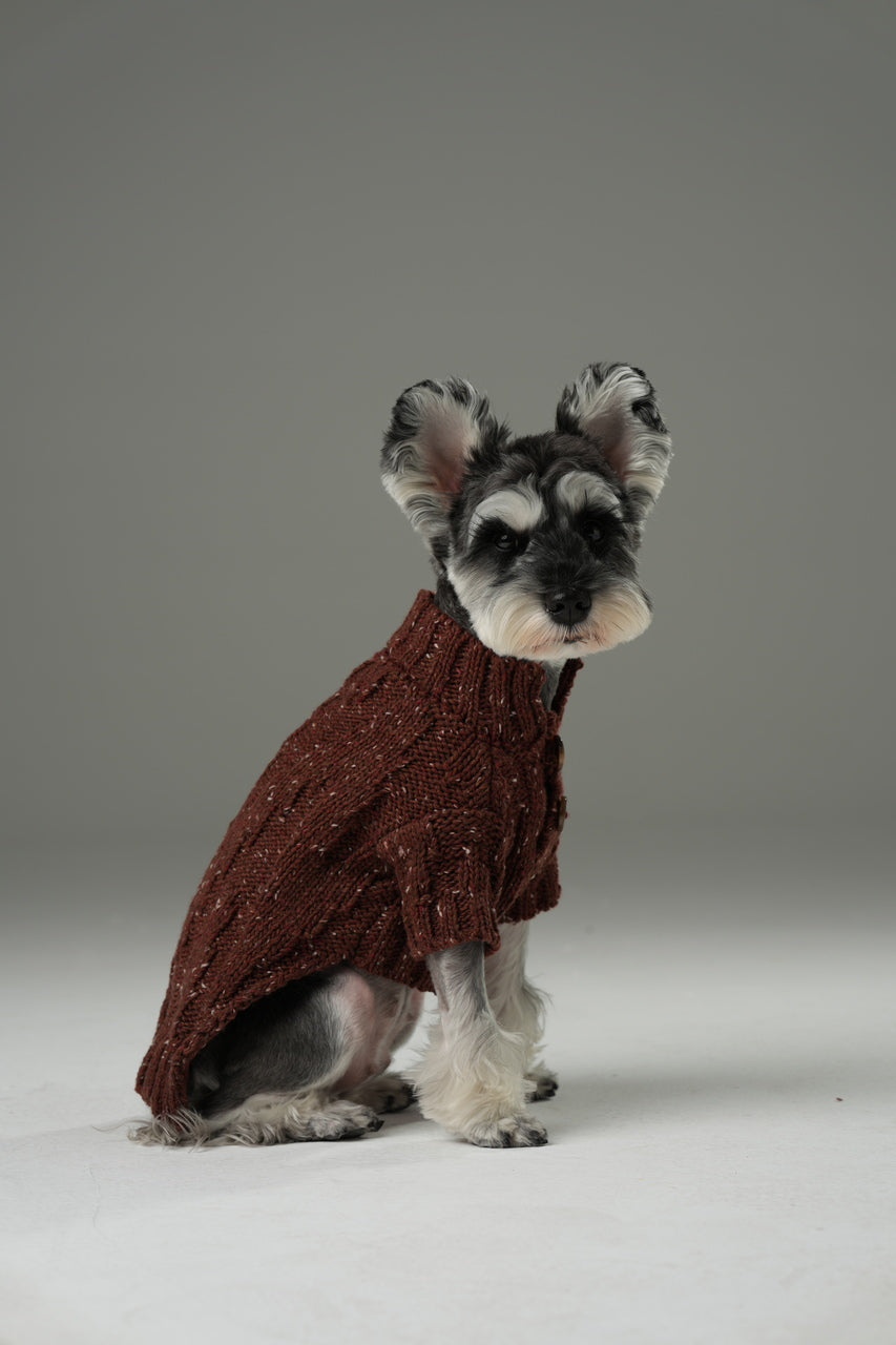 Glacier Pet Sweater-Burgundy