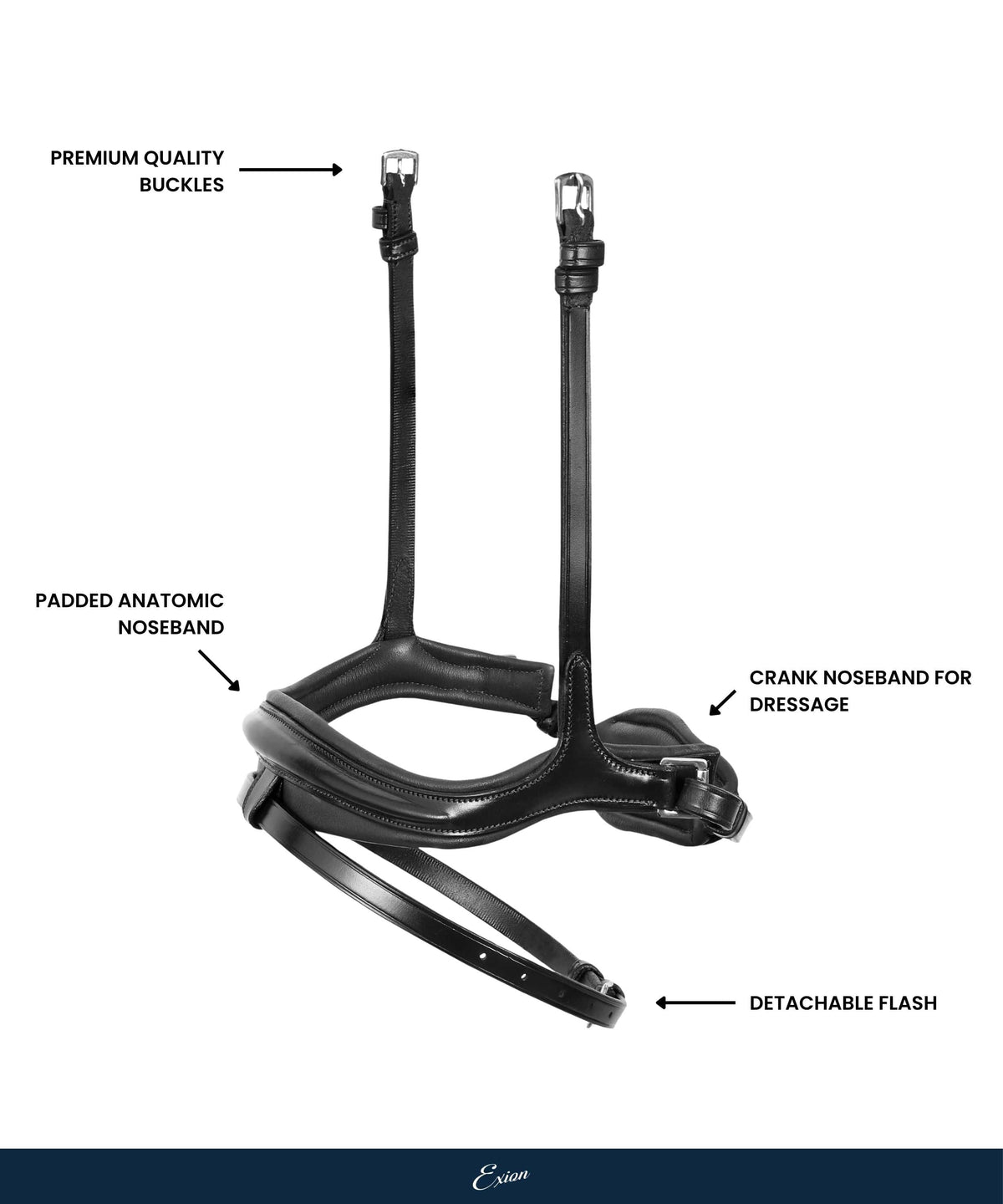 Replacement Noseband of ExionPro Ursa Anatomic Dressage Bridle - HT Animal Supply