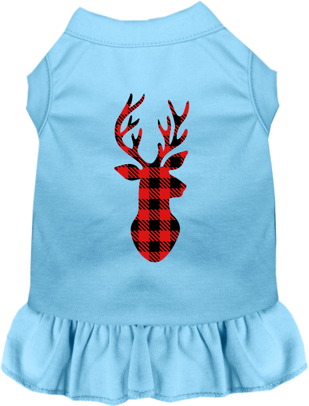 As You Wish Apparel – Buffalo Check Christmas Deer Pet Dress