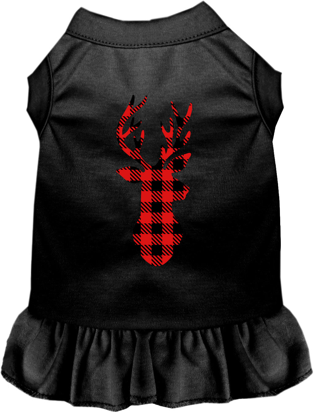 As You Wish Apparel – Buffalo Check Christmas Deer Pet Dress