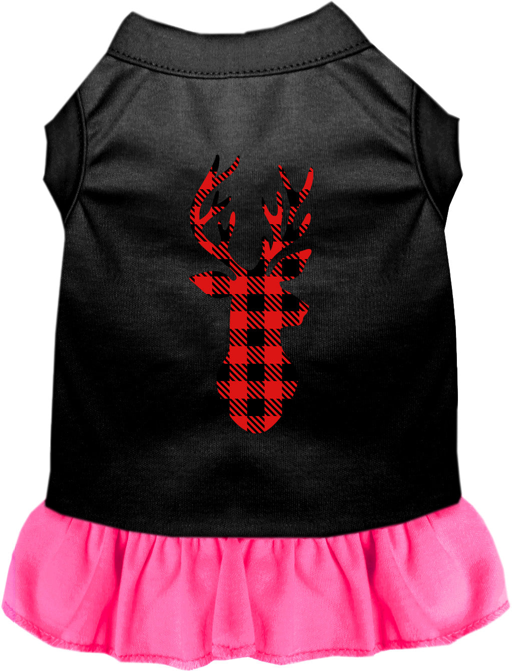 As You Wish Apparel – Buffalo Check Christmas Deer Pet Dress