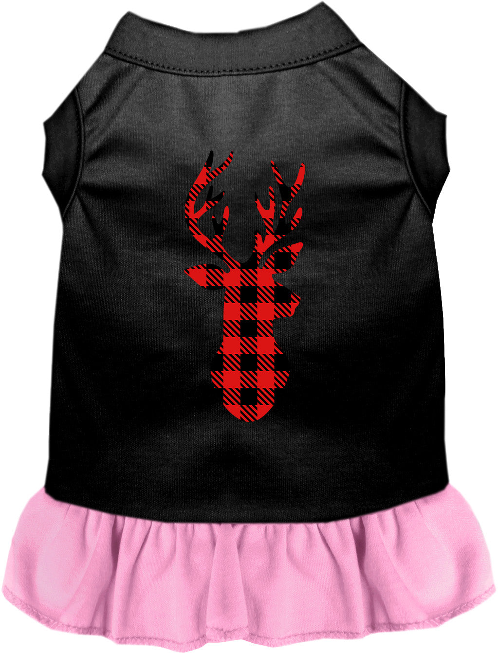 As You Wish Apparel – Buffalo Check Christmas Deer Pet Dress