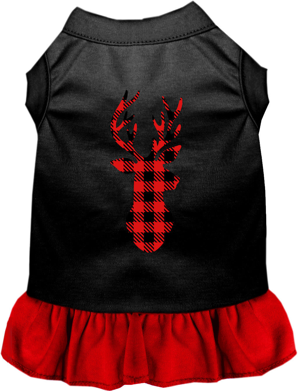 As You Wish Apparel – Buffalo Check Christmas Deer Pet Dress
