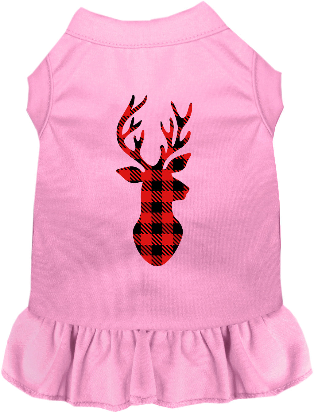As You Wish Apparel – Buffalo Check Christmas Deer Pet Dress