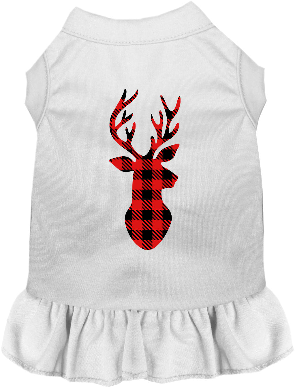 As You Wish Apparel – Buffalo Check Christmas Deer Pet Dress