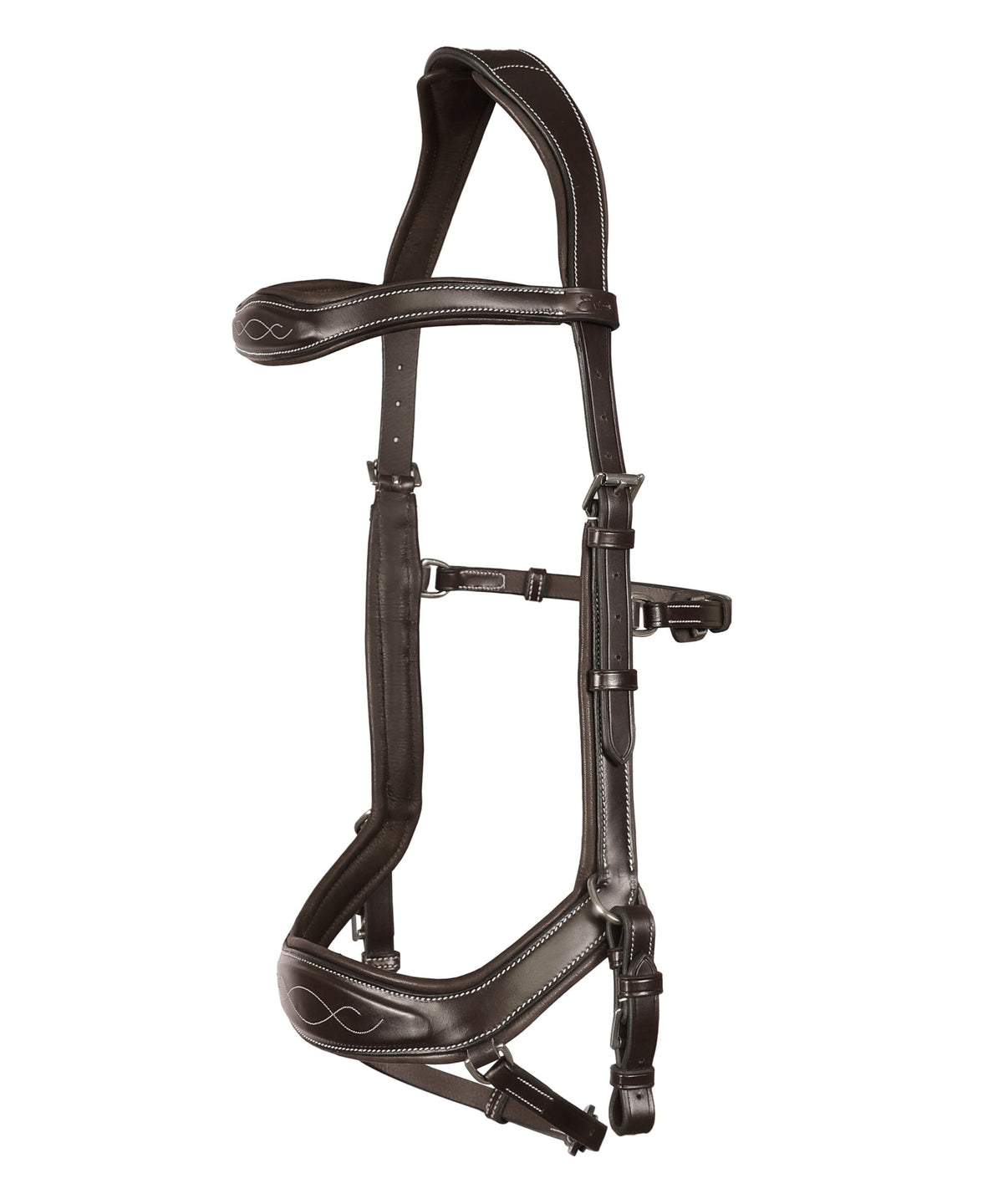 ExionPro Anti-Pressure Anatomic Jumping Raised Padded Fancy Wave Stitched Bridle