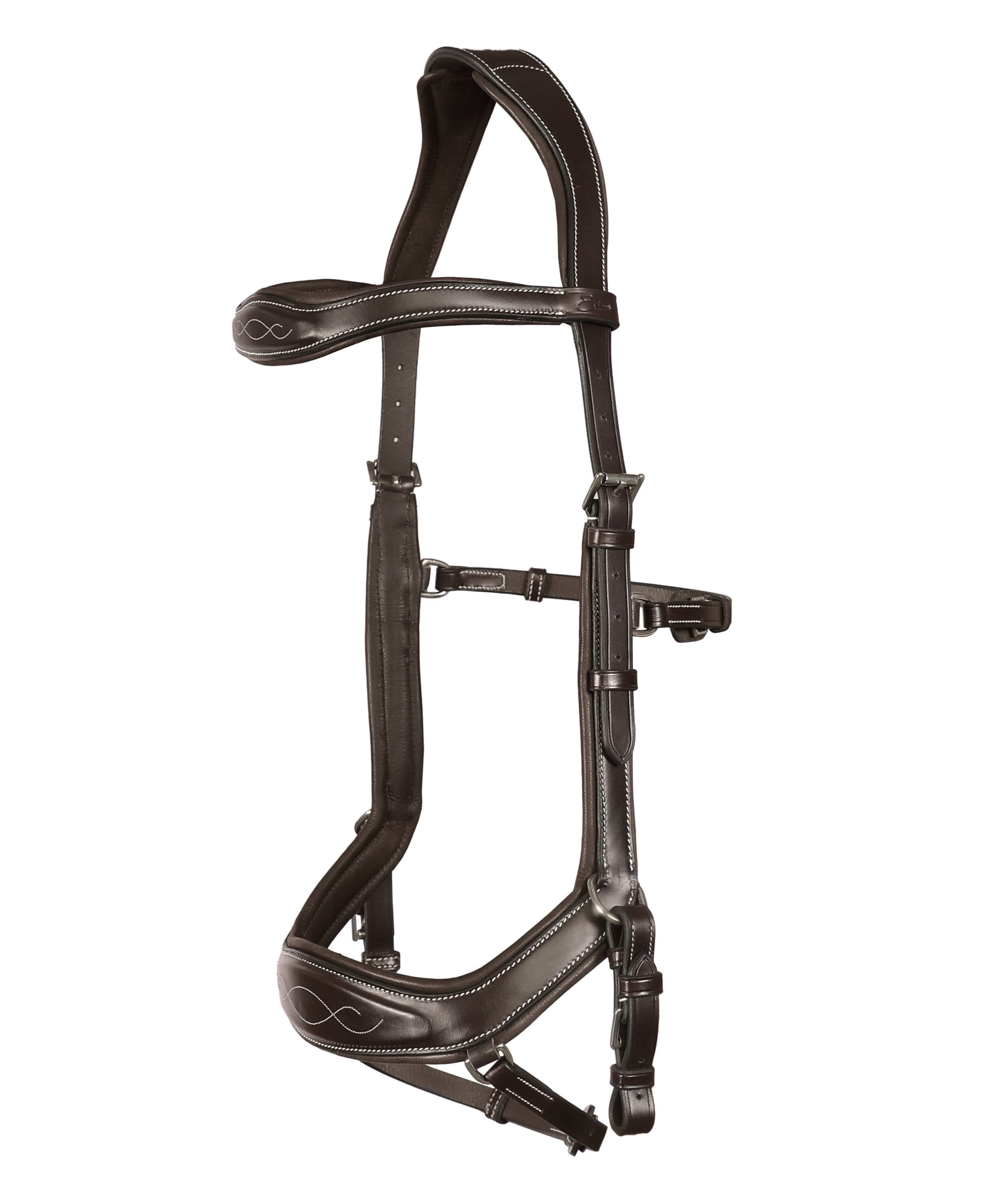 ExionPro Anti-Pressure Anatomic Jumping Raised Padded Fancy Wave Stitched Bridle