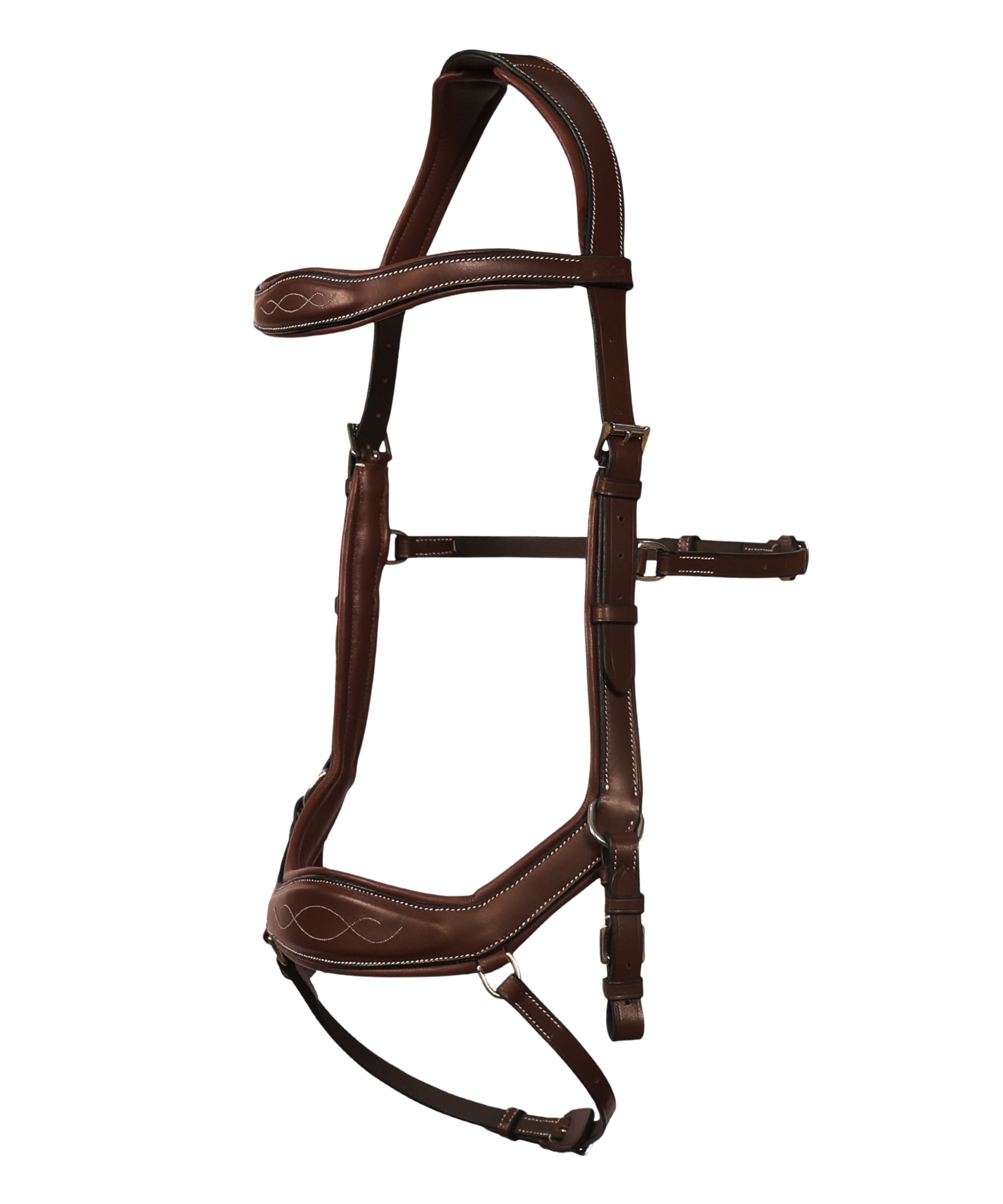 ExionPro Anti-Pressure Anatomic Jumping Raised Padded Fancy Wave Stitched Bridle