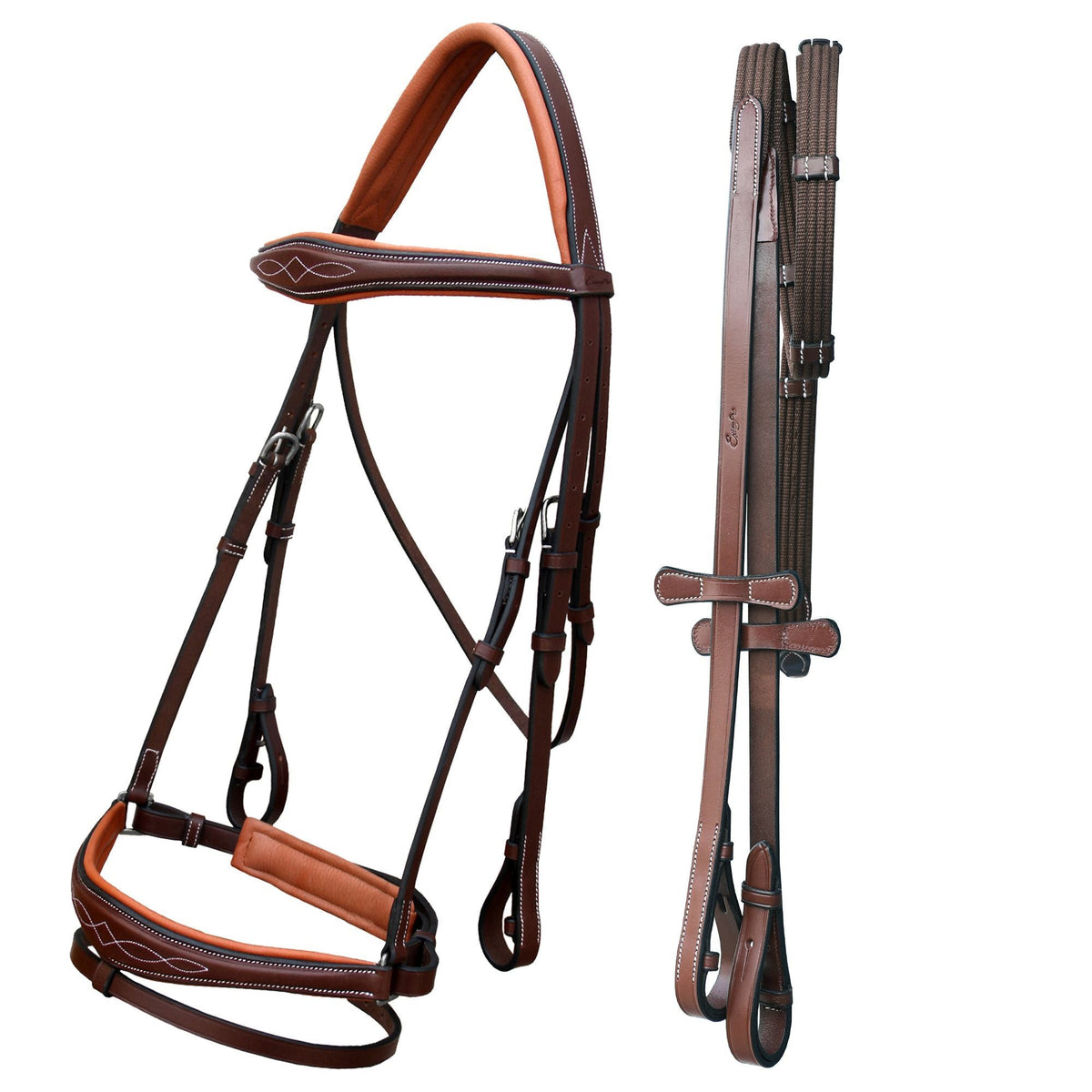ExionPro Anatomical Dressage Bridle with Reins - HT Animal Supply