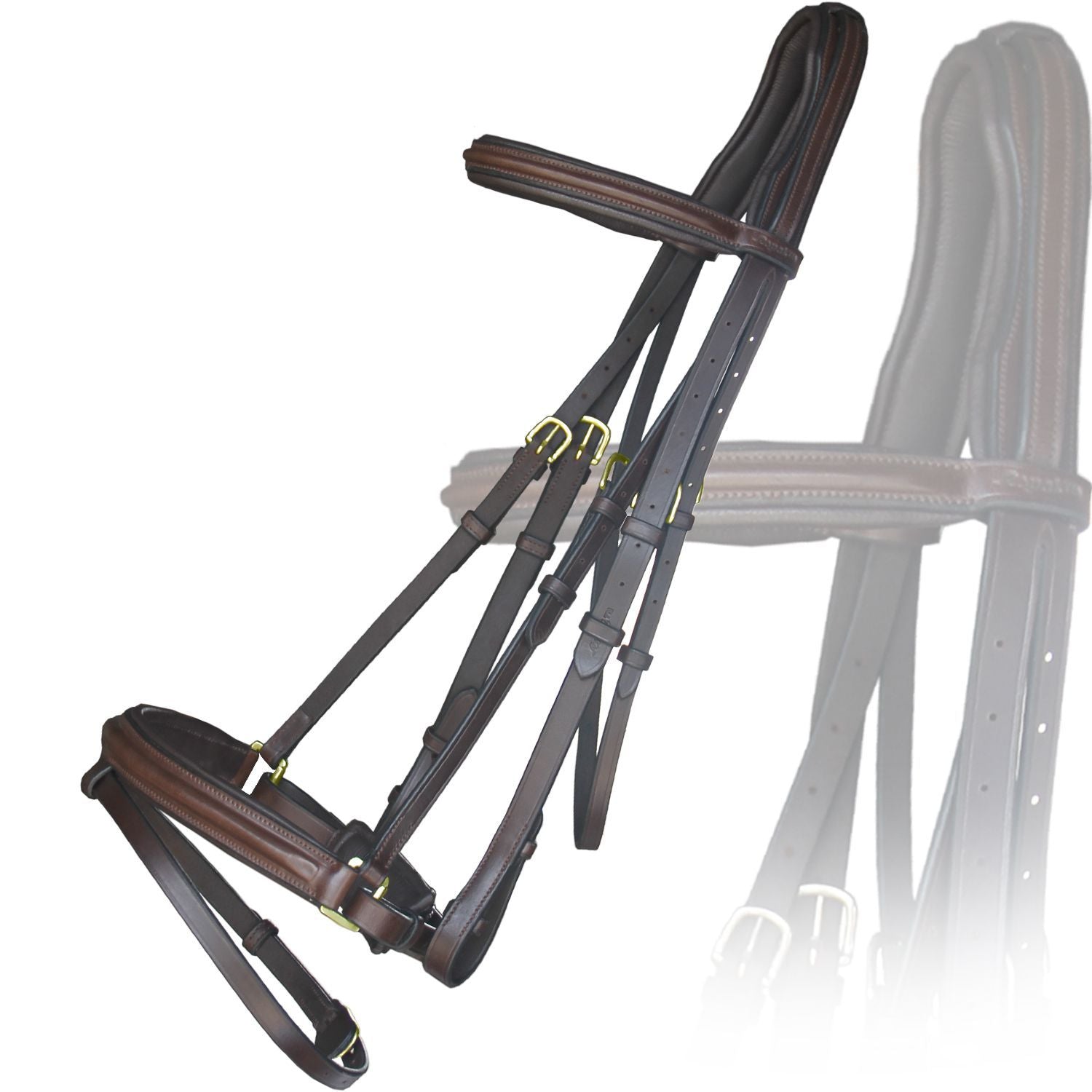 ExionPro Pressure Relief Crown Dressage Bridle with Web Reins