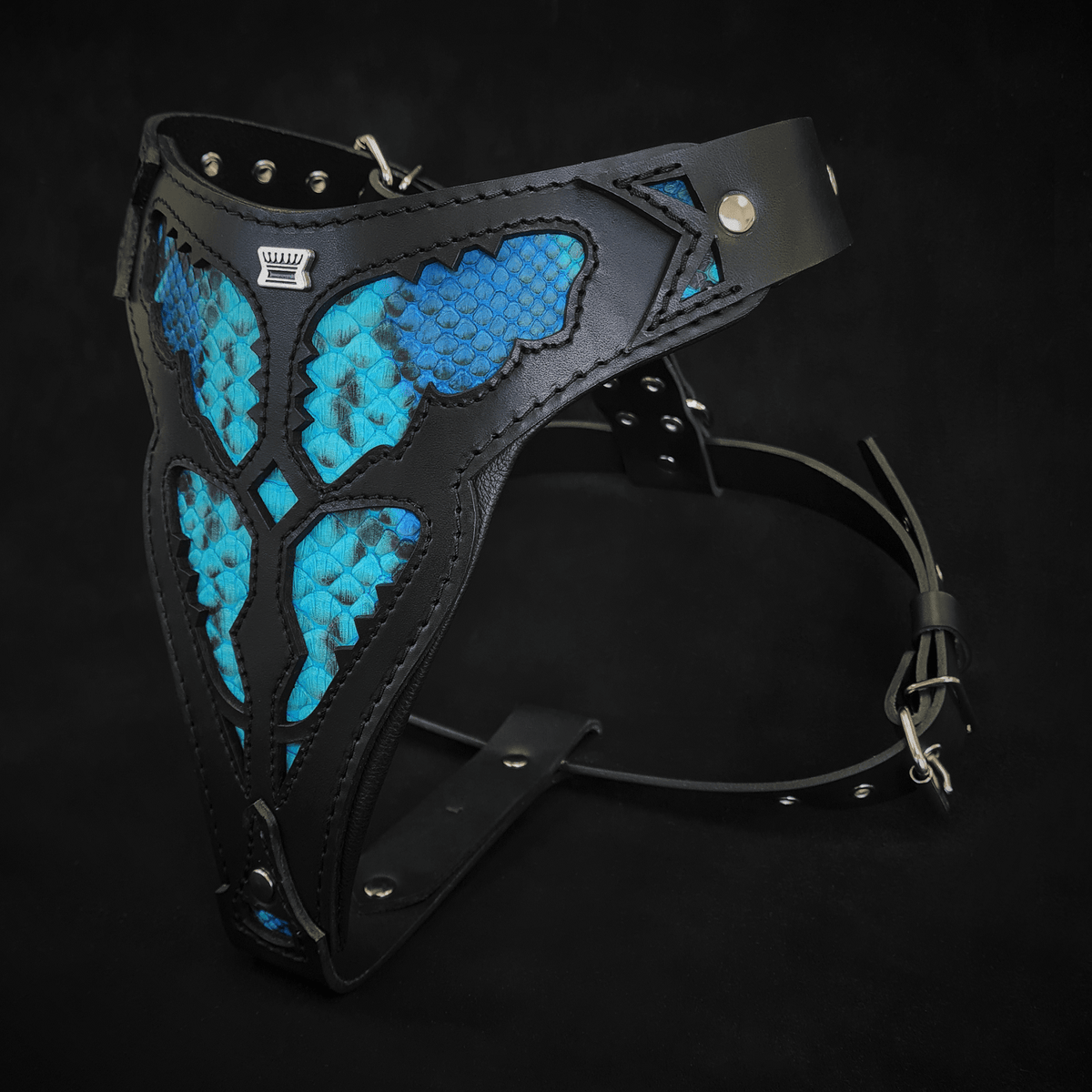 Bestia Morelia Python Leather Dog Harness