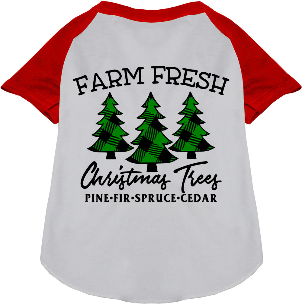 As You Wish Apparel – Farm Fresh Christmas Trees Pet Raglan Shirt