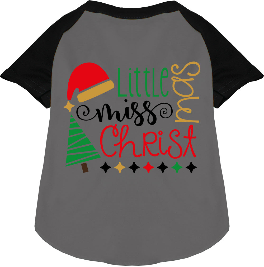 As You Wish Apparel – Little Miss Christmas Pet Raglan Shirt