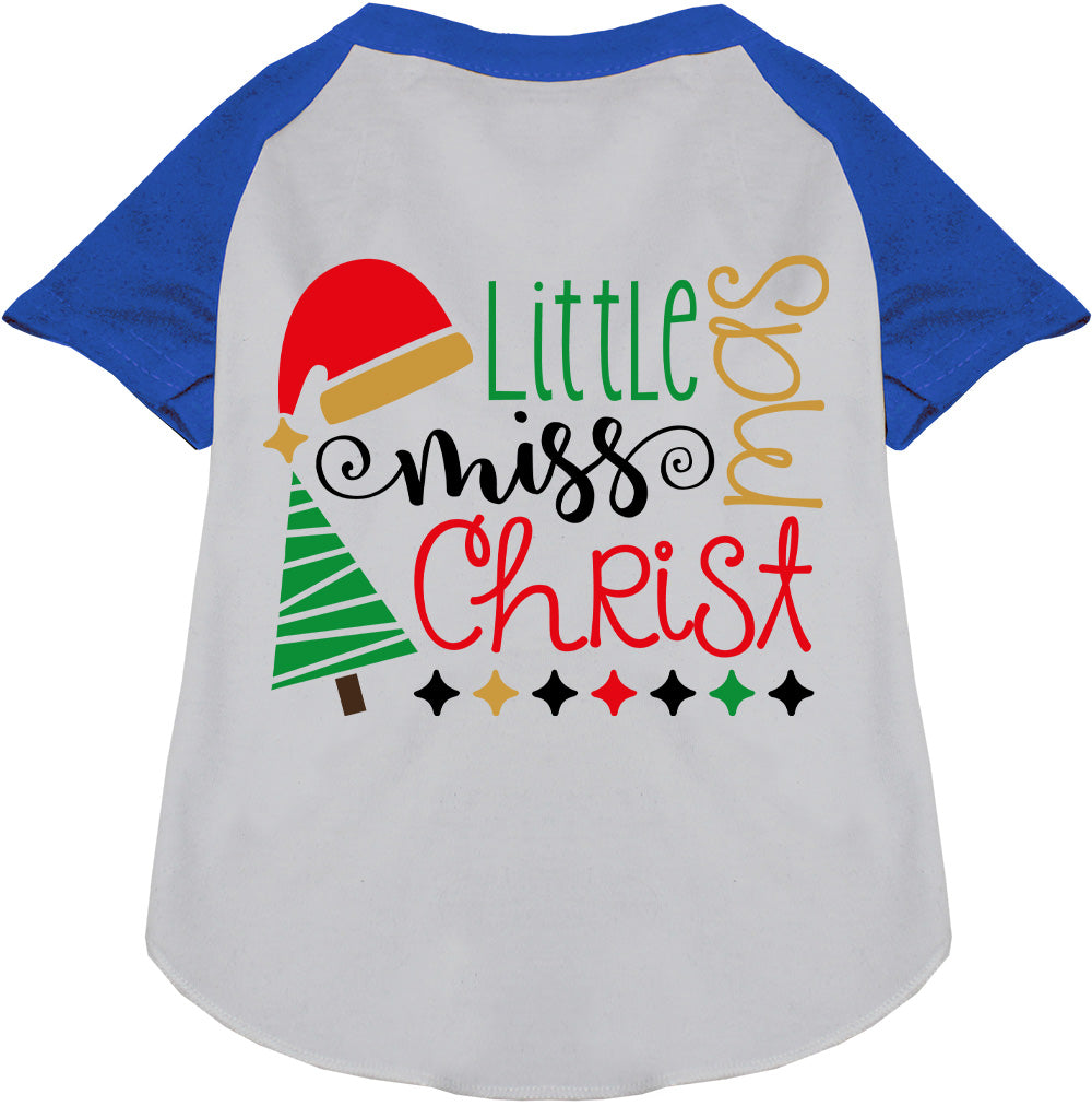 As You Wish Apparel – Little Miss Christmas Pet Raglan Shirt