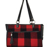 Tote in Red Buffalo Plaid