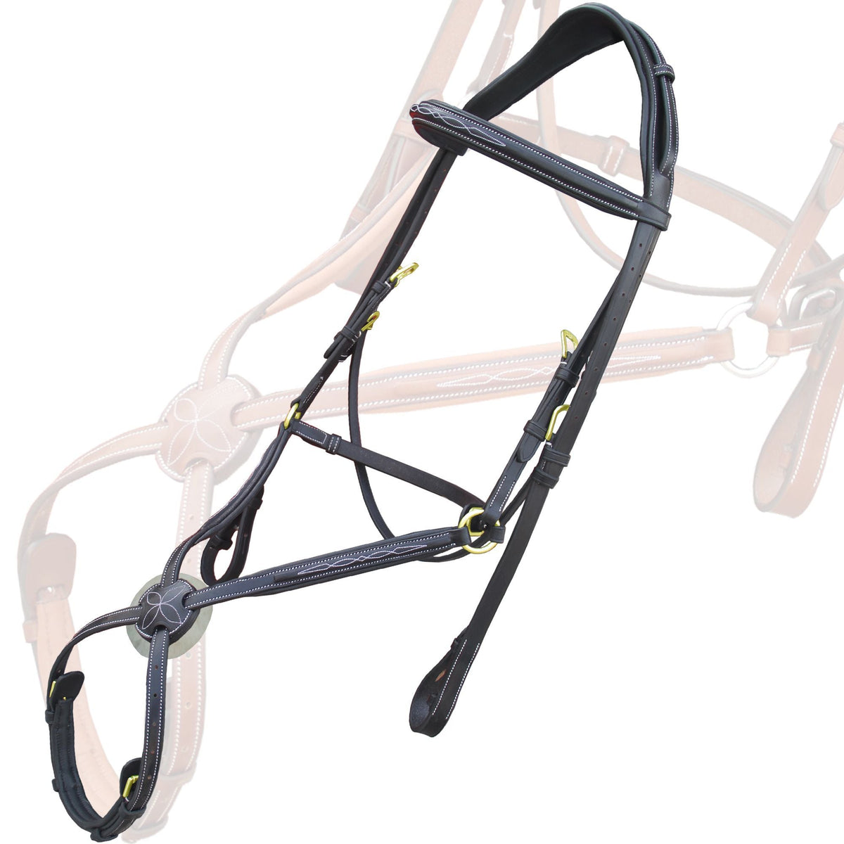 Replacement Crownpiece of ExionPro Monocrown Crown Piece Adjustable Designer Figure 8 Bridle - HT Animal Supply