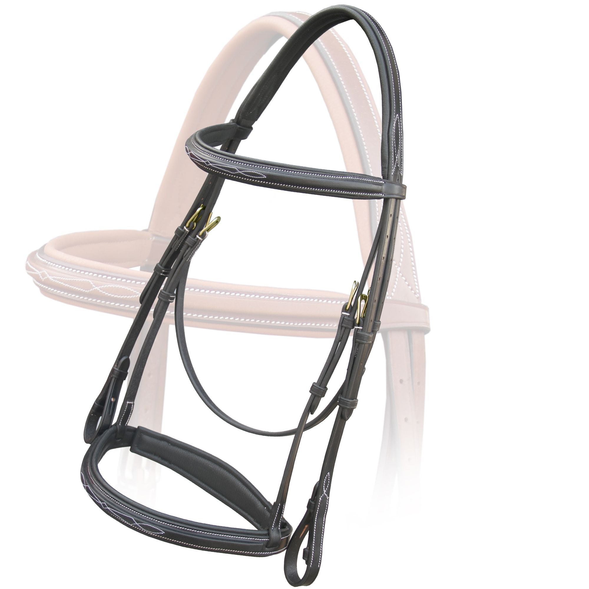 ExionPro Thin Noseband Padded Hunter Bridle with Reins