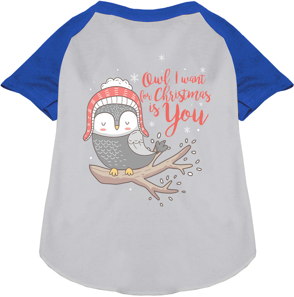 As You Wish Apparel – Owl I Want For Christmas Pet Raglan Shirt