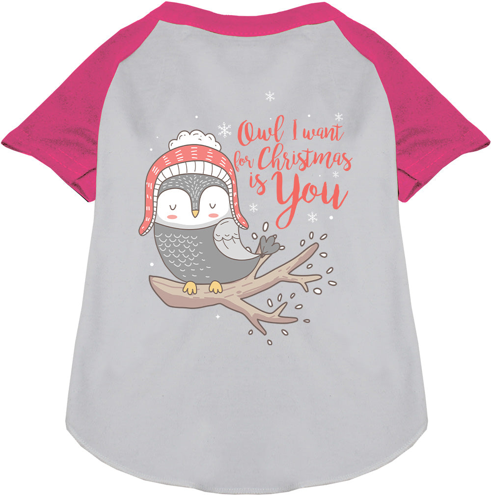 As You Wish Apparel – Owl I Want For Christmas Pet Raglan Shirt