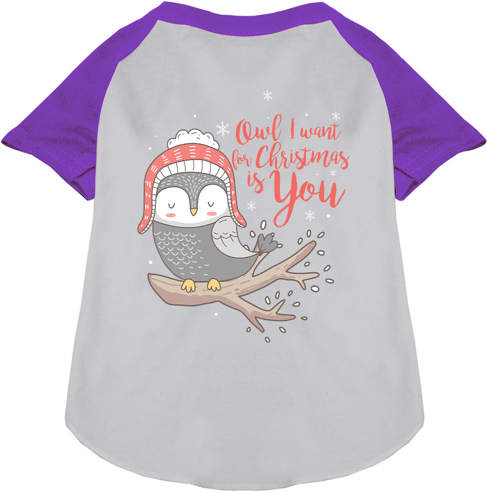 As You Wish Apparel – Owl I Want For Christmas Pet Raglan Shirt