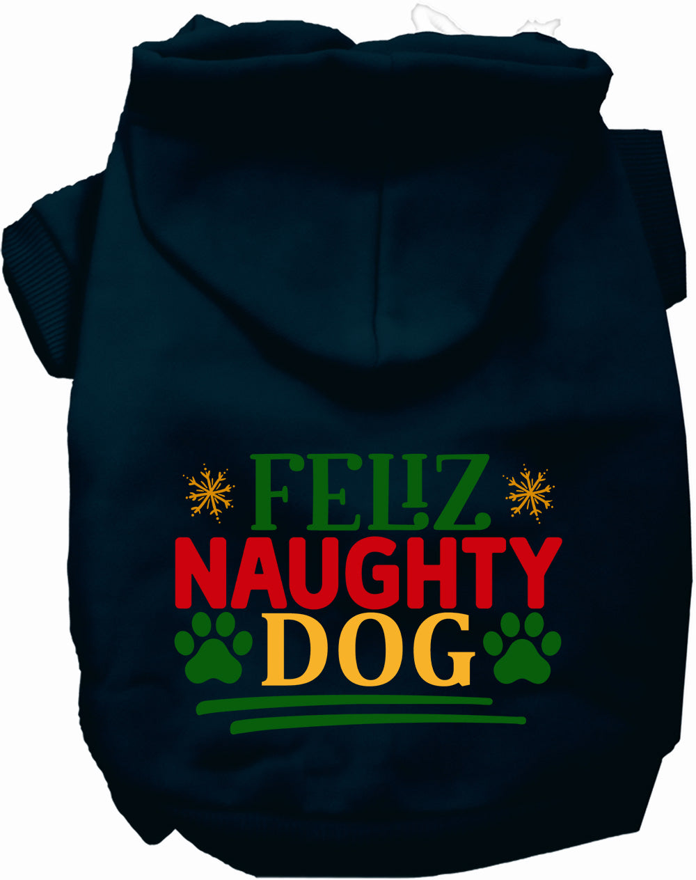 As You Wish Apparel – Feliz Naughty Dog Christmas Pet Hoodie