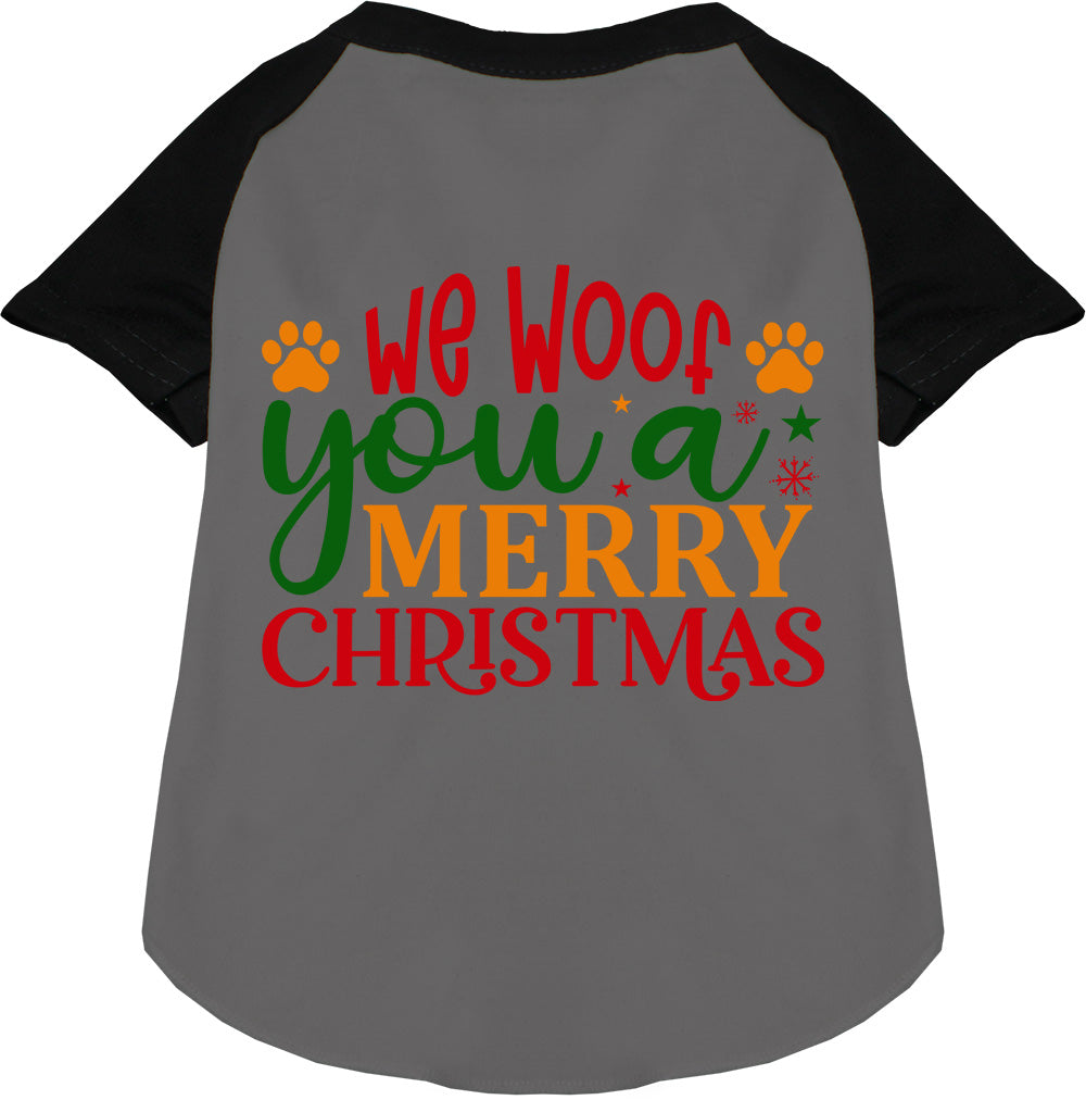As You Wish Apparel – We Woof You a Merry Christmas Pet Raglan Shirt