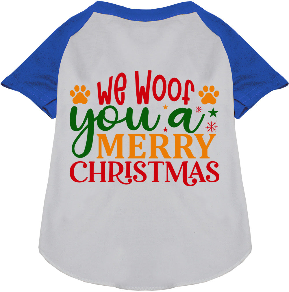 As You Wish Apparel – We Woof You a Merry Christmas Pet Raglan Shirt
