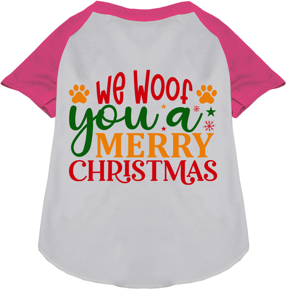 As You Wish Apparel – We Woof You a Merry Christmas Pet Raglan Shirt