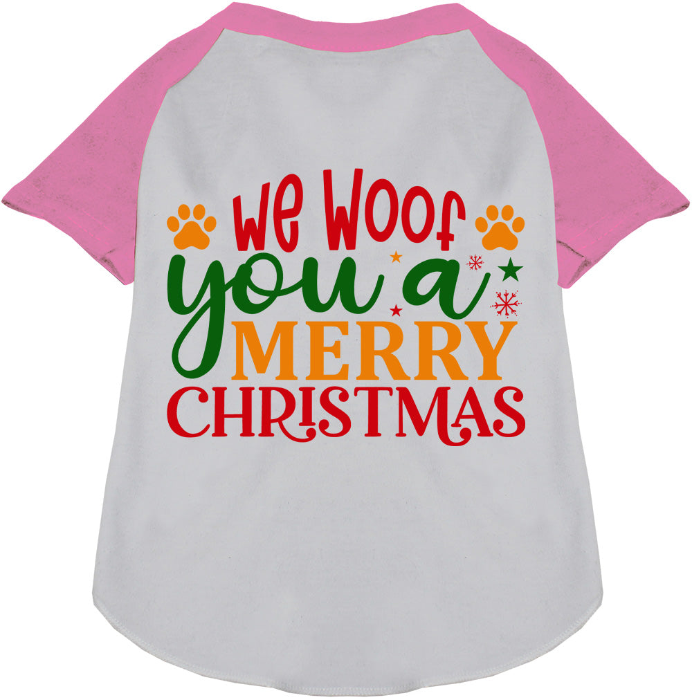As You Wish Apparel – We Woof You a Merry Christmas Pet Raglan Shirt