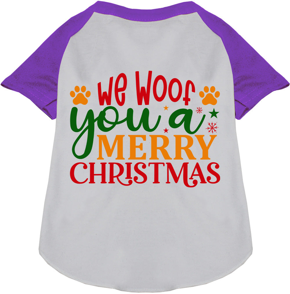 As You Wish Apparel – We Woof You a Merry Christmas Pet Raglan Shirt