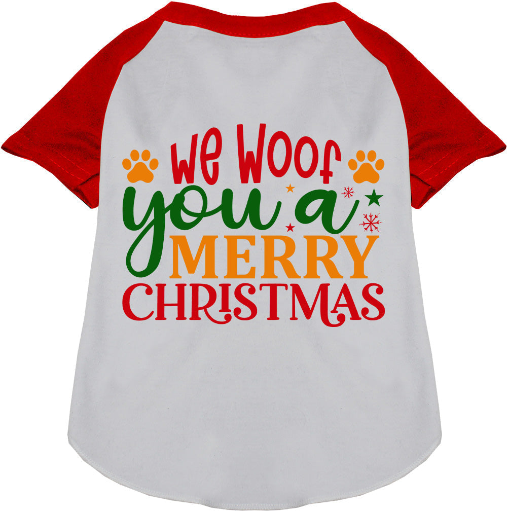 As You Wish Apparel – We Woof You a Merry Christmas Pet Raglan Shirt