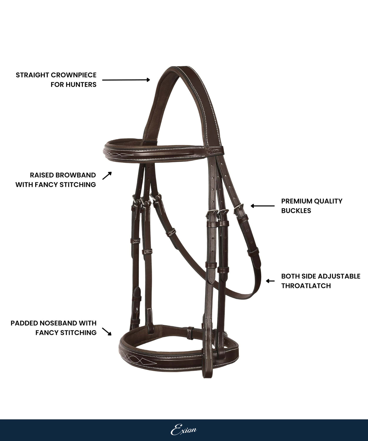 ExionPro Padded Hunter Bridle with Reins | HT Animal Supply