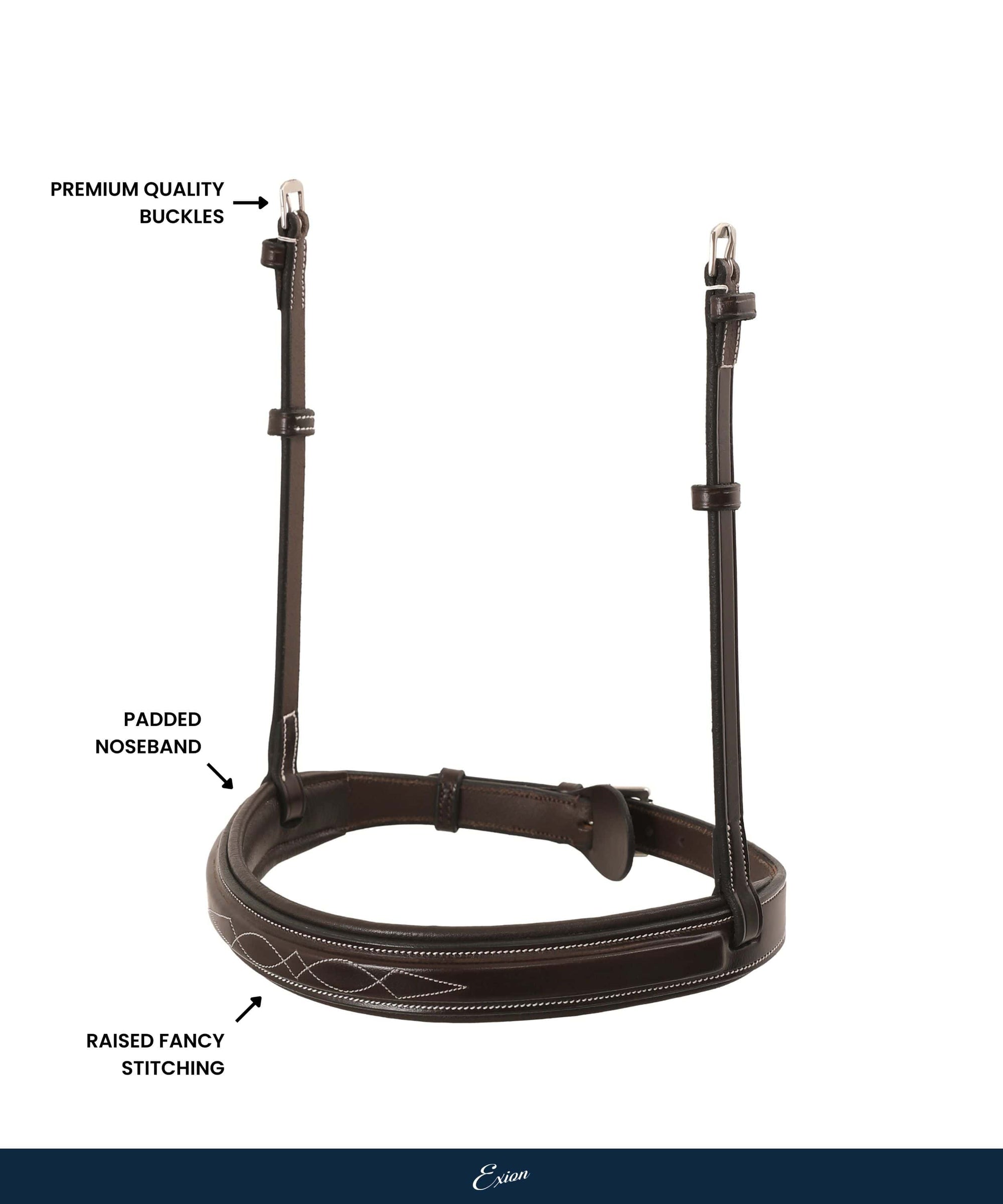 Replacement Noseband of ExionPro Padded Hunter Bridle - HT Animal Supply