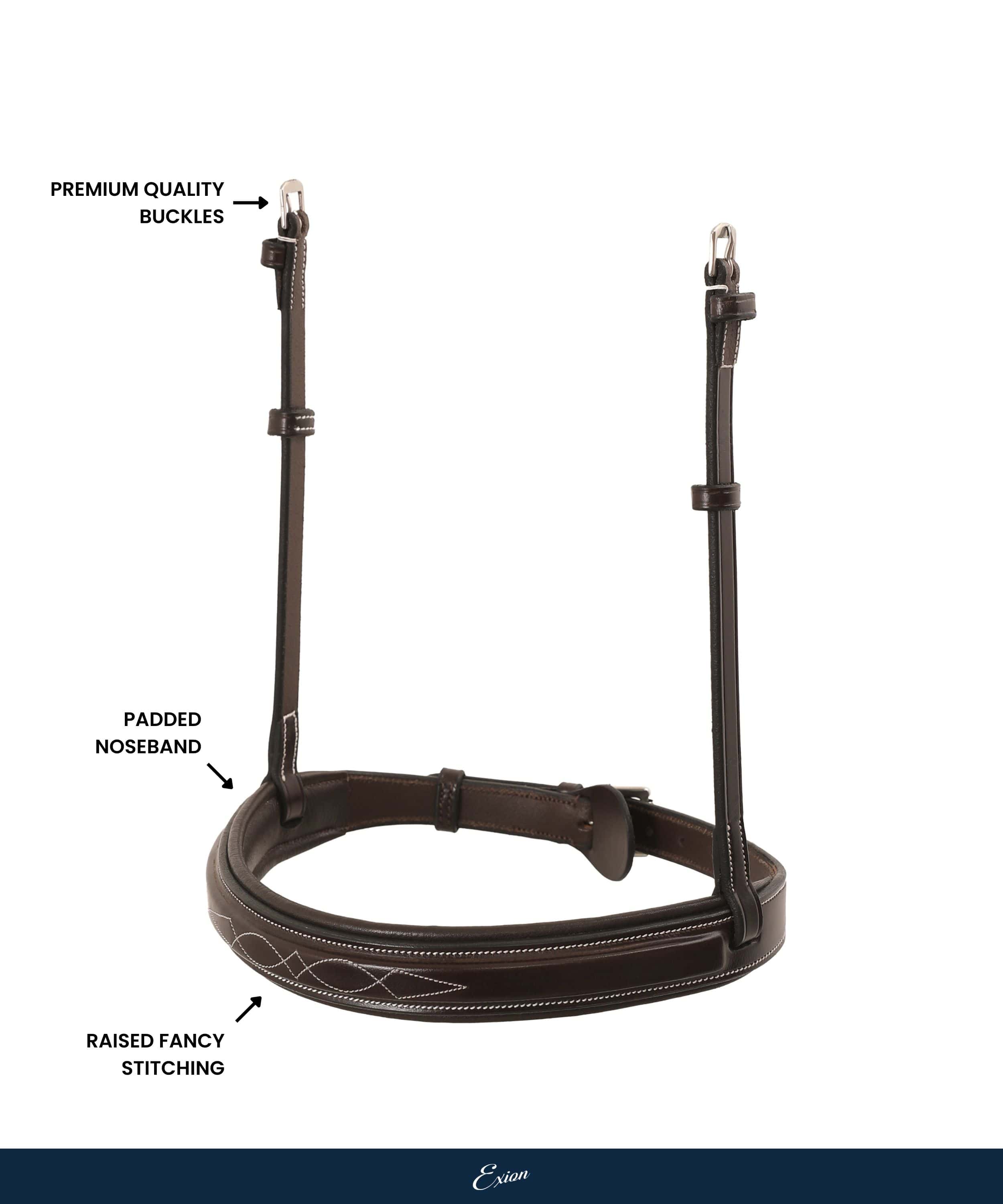 Replacement Noseband of ExionPro Padded Hunter Bridle - HT Animal Supply