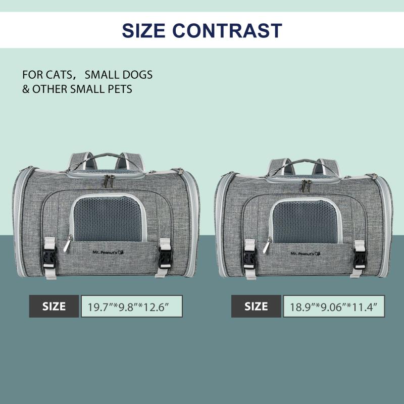 Mr. Peanuts Monterey Series Airline Compliant Horizontal Backpack Pet Carrier | HT Animal Supply