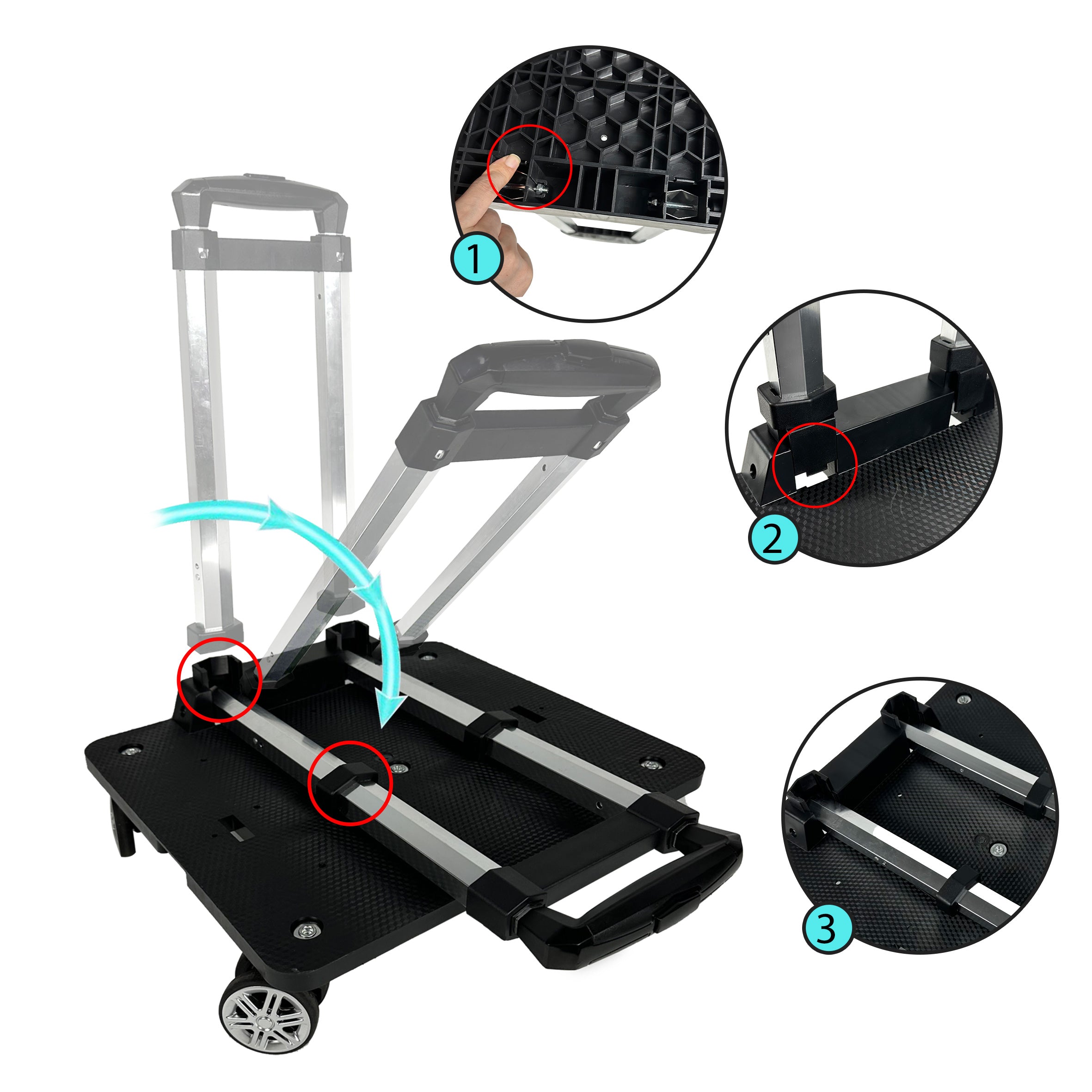 Mr. Peanuts Pet Carrier/Luggage Bag Spinner Wheelbase Luggage Cart