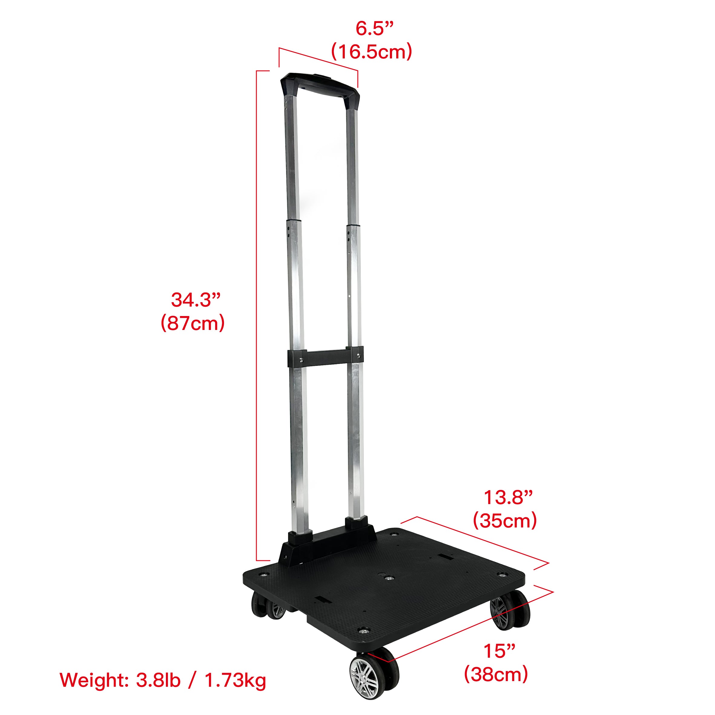 Mr. Peanuts Pet Carrier/Luggage Bag Spinner Wheelbase Luggage Cart