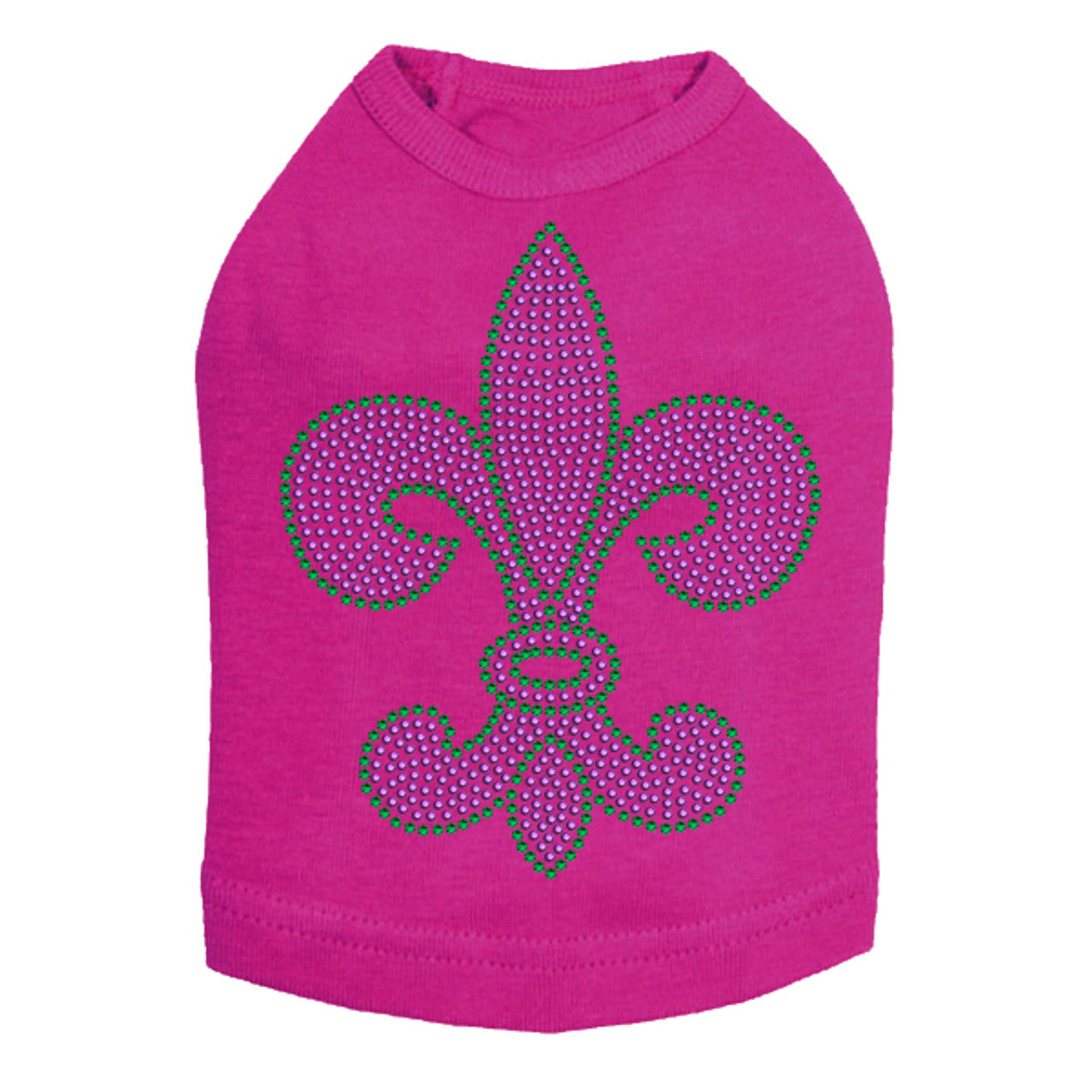 Fleur de Lis Purple & Green - Dog Tank