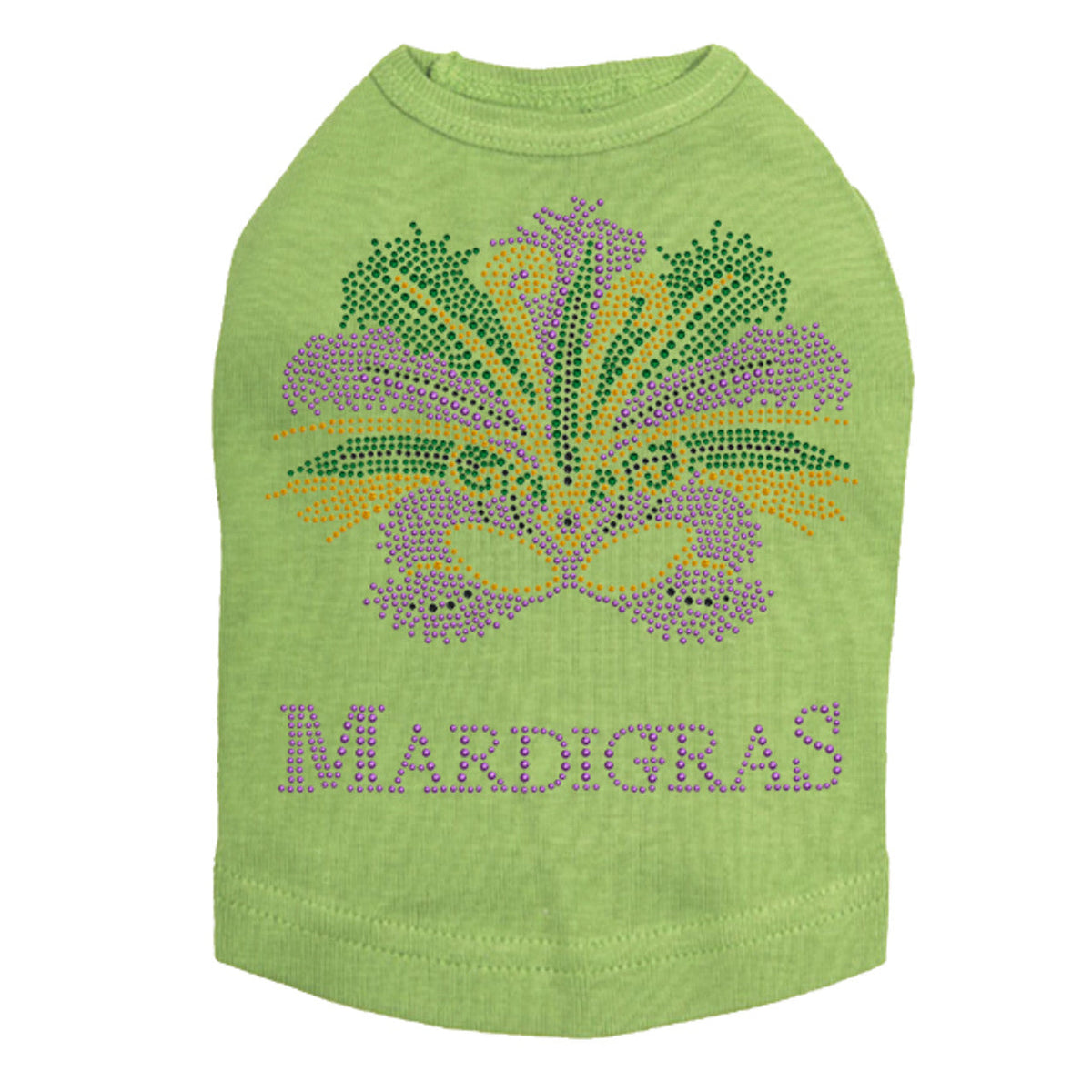 Mardi Gras with Mask - Dog Tank