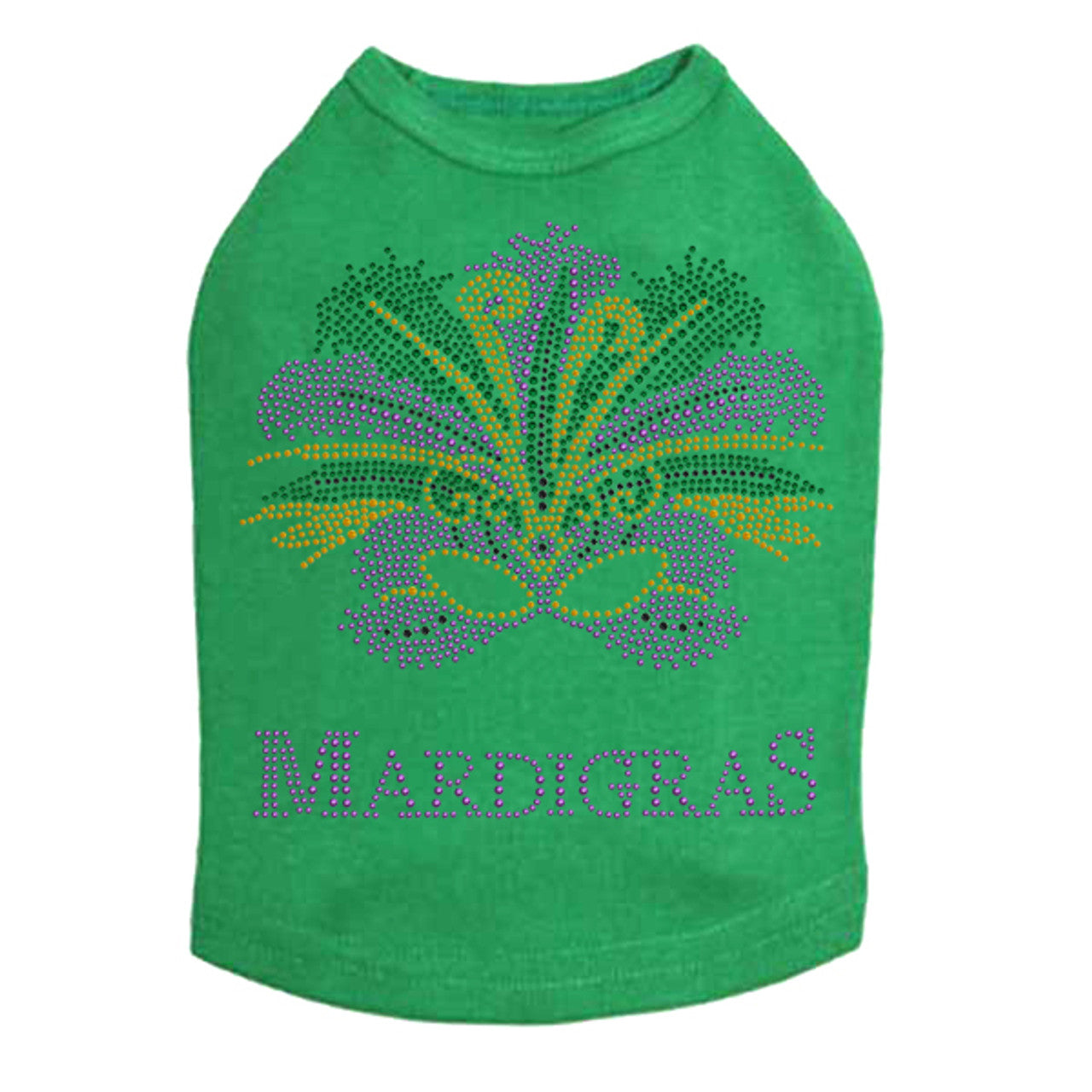 Mardi Gras with Mask - Dog Tank
