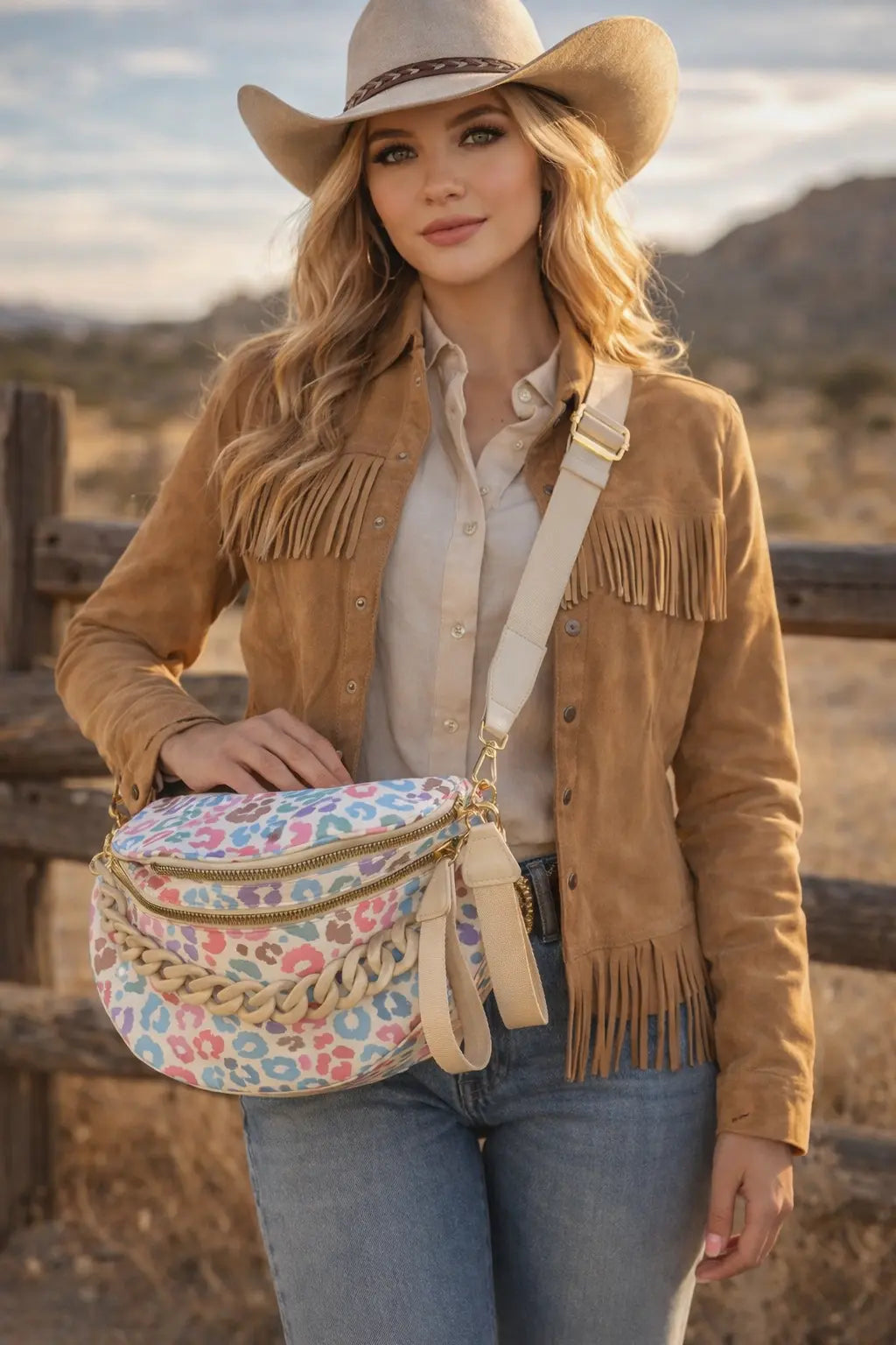 Pastel Outlaw Crescent Crossbody Sling Bag